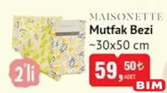 MAİSONETTE MUTFAK BEZİ 2'Lİ 30X50 CM